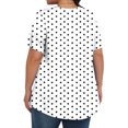 thumbnail image 3 of Plebaso Hauts pour Femmes Grande Taille Manches Courtes Blouses Plissées Décontractées Col Rond Été Tuniques Amples, 3 of 6