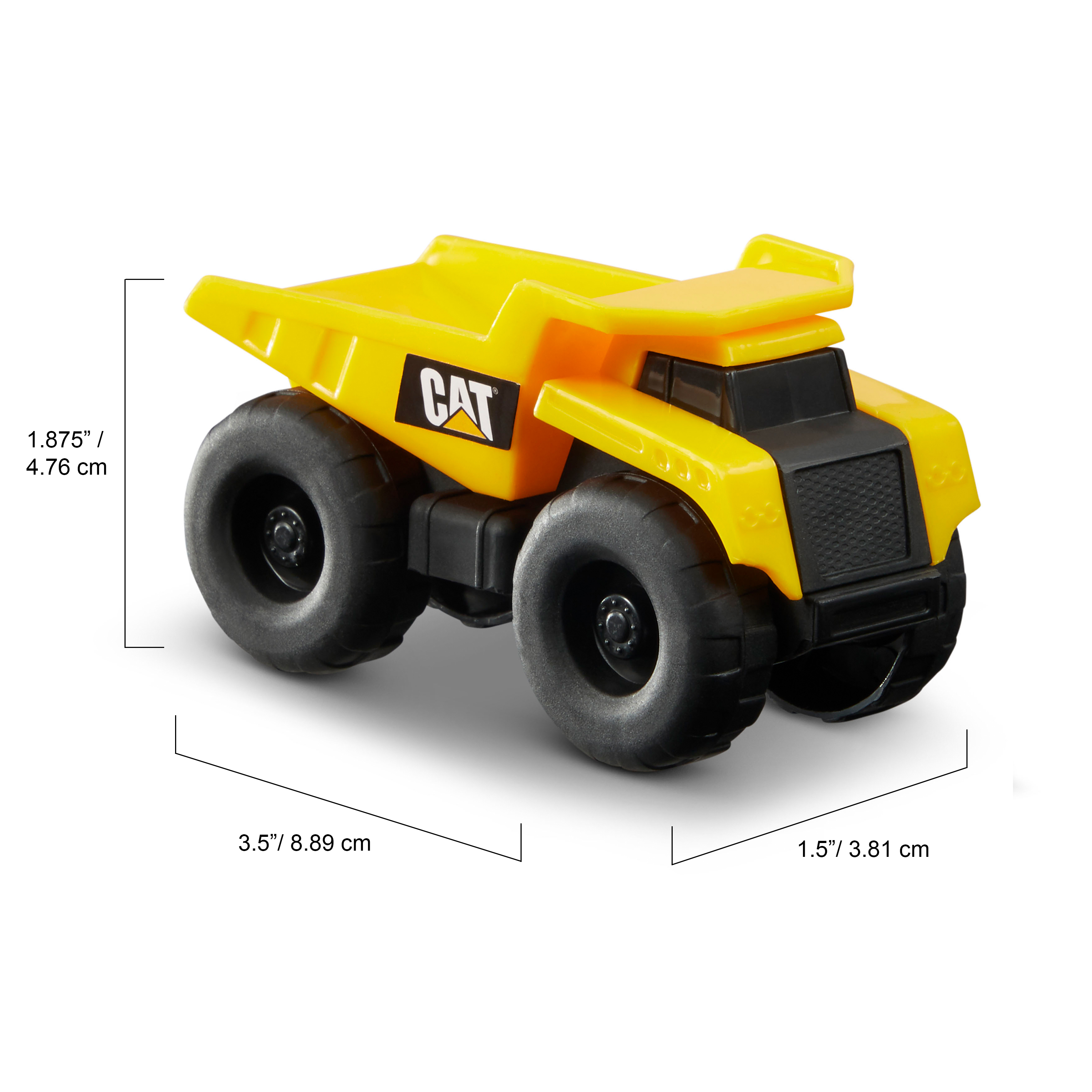 Jouet pour Chat Little Machines Jouets de Construction 5 Pack Inclut 1 Camion Benne de 3,5 Pouces, Excavatrice, Chargeur sur Roues, Bulldozer et Houe Arrière