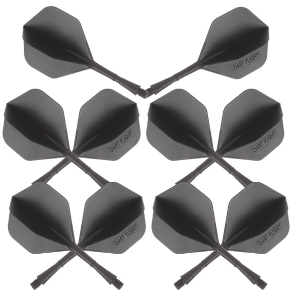 Miangastore Fléchettes Noires en Matériau PP pour Usage Quotidien Légères et Durables 10 Pcs
