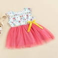 thumbnail image 2 of Robe de Pâques Sans Manches pour Fille Bunny à Fleurs en Tulle en Maille Patchwork Robes, 2 of 8