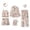 Beige, variant on 7 Pieces Womens Pajamas Sets Faux Silk Pyjama Womens Pajamas Sleepwear Sets Spring Summer Homewear