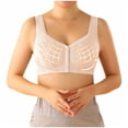 thumbnail image 4 of Timegard Wireless Bras for Women Plus Size Front Closure High Support Breathable Comfort Daily Bras, 4 of 7
