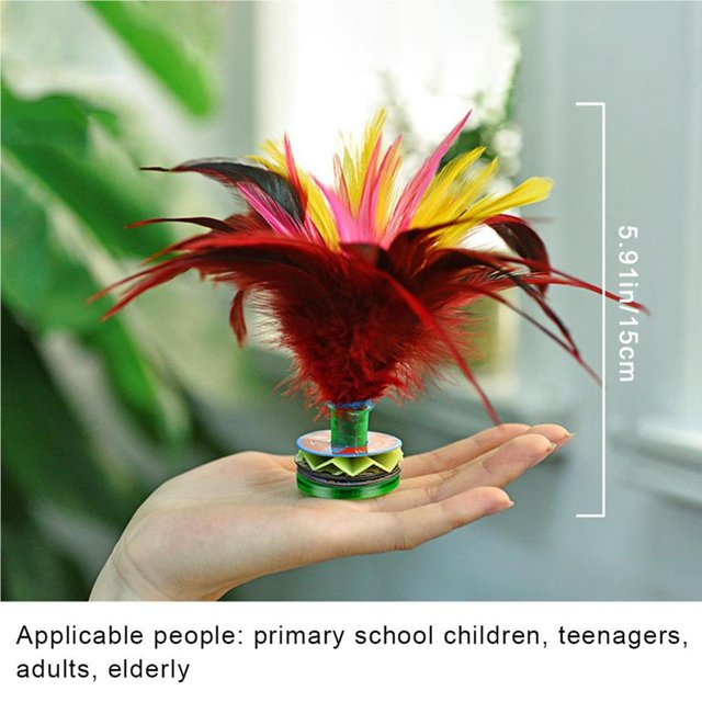 Becaristey 2 Pieces Chinese Shuttlecock Foot Sports Playthings Kicking Shuttlecocks Toys
