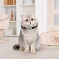 thumbnail image 2 of Cute Pet Partner Leopard Pattern Pet Collar for Cat, with Bell, Polyester Cotton, for Cats over 3m, British Style, 2 of 6