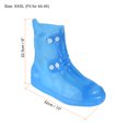 thumbnail image 2 of Unique Bargains Couvre-Chaussures Imperméables en Silicone Réutilisables et Pliables 32x22,5 cm, Surchaussures Imperméables, Bleu, 2 of 7
