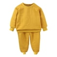 thumbnail image 1 of RXIRUCGD Children's Sweatshirt Two Piece Set Children's Casual Clothes For Small And Medium Children( Yellow, Size:3 Years ), 1 of 2