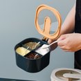 thumbnail image 3 of CAROOTU Seasoning Box Salt Jar Kitchen Seasoning Organizer Sugar Storage Box With Lid 4-Compartment Household, 3 of 6