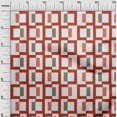 thumbnail image 3 of oneOone Silk Tabby Red Fabric Geometric Sewing Material Print Fabric By The Yard 42 Inch Wide, 3 of 4