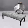 thumbnail image 2 of Bench Cover Elastic Chair Covers Seat Protector for Living Room Hotel Decor Dark Dark Gray, 2 of 8