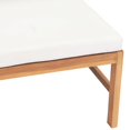 thumbnail image 5 of vidaXL Middle Sofa with Cream Cushions Solid Teak Wood, 5 of 5