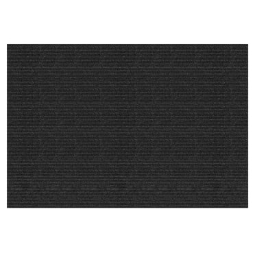 Mainstays Concord Tapis utilitaire 4x6 nervuré robuste intérieur/extérieur, résistant à l’eau, antidérapant, noir onyx, couloir, vestibule, garage