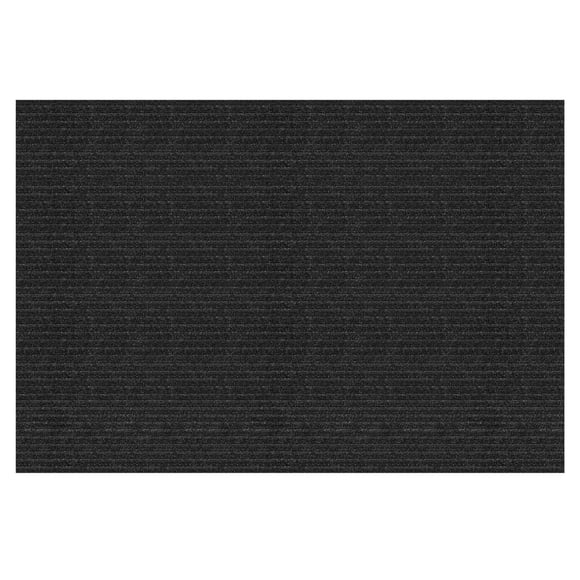 Mainstays Concord Ribbed Heavy-Duty Indoor/Outdoor 4x6 Utility Mat, Water-Resistant, Non-Slip, Black Onyx, Hallway, Mudroom, Garage