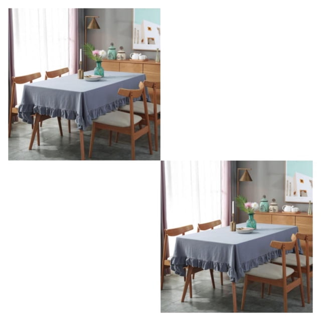 Baohd Durable And Easy To Wash Tablecloth With Vintage Style Rectangular Table Tablecloth Cotton Dining Tablecloth Table Cover gray 140*140CM 2Set