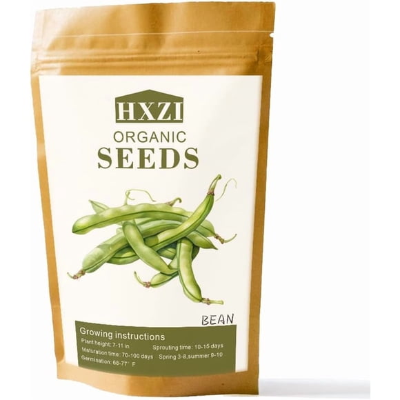 HIGHGW Premium Bush Bean Seeds for Planting-100+ Non-GMO Seeds for a Bountiful Vegetable Garden