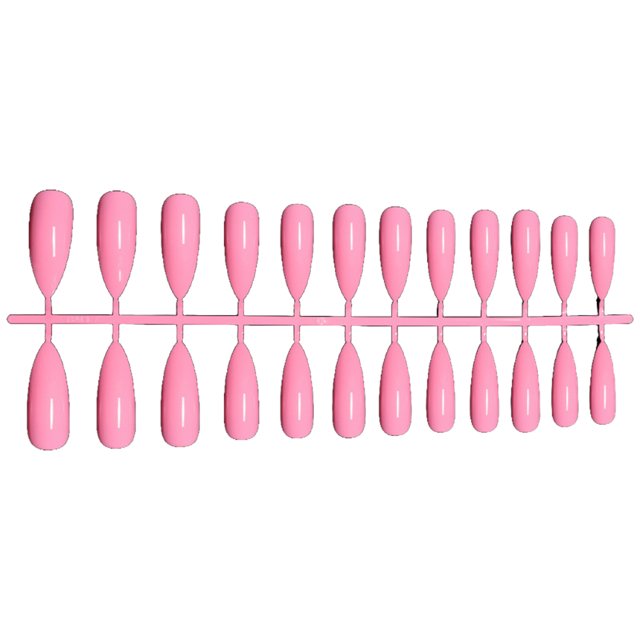 1 Set False Nails Wear-resistant Fashionable Classic Trend Different Colors Exquisite Appearance Distinctive Fake Accessories SM17-2248 Pink