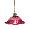 thumbnail image 4 of lionlar Flower Pendant Light Flower Glass Hanging Lamp for Bedside Coffee Restaurant Small, 4 of 9