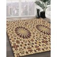 thumbnail image 3 of Ahgly Company Tapis d'Intérieur Lavables en Machine, Carré Transitionnel Orange Jaune, Carré de 5', 3 of 7