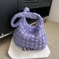 thumbnail image 4 of Large Capacity Hobo Bag Solid Color Quilted Satchel Bags for Women Birthday Gift, 4 of 9