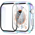 thumbnail image 1 of KOMI 2-Pack for Apple Watch Series 9/8/7/6/5/4/Series SE/SE 2 45mm All-around Screen Protector Case, Tempered Glass Screen Protector Case Ultra-thin for iWatch 45mm Protection Cover - Color Clear, 1 of 5