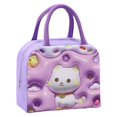 thumbnail image 1 of Oleegame 1 Pce Sac de Rangement pour Produits à Main Sac Isolé Sac pour Boîte à Lunch Sac à Lunch Chiot Brun (Isolation 3D) Violet, 1 of 8