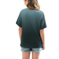 thumbnail image 4 of DecSea Girls Short Sleeve T shirt Kids Summer Oversized Gradient Crew Neck Tops Casual Basic Tee 5-14Years, 4 of 8