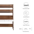 thumbnail image 4 of Modway Bixby Office Desk in Walnut White, 4 of 7