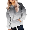 thumbnail image 2 of MeetoTime Girls Hoodie with Pockets Fall Oversized Hooded Sweatshirt Long Sleeve Gradient Casual Pullover 2-14 Years, 2 of 4