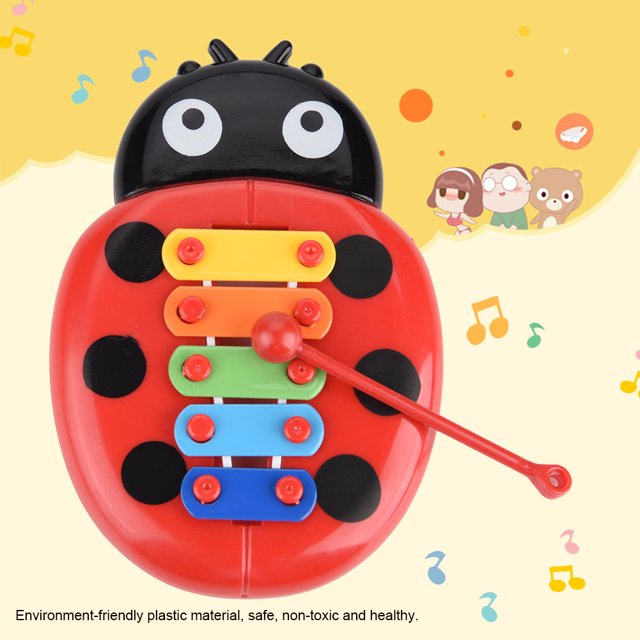 Xylophone Toy, Safe Cartoon Ladybug Shape Baby Musical Toy, Kids For Baby