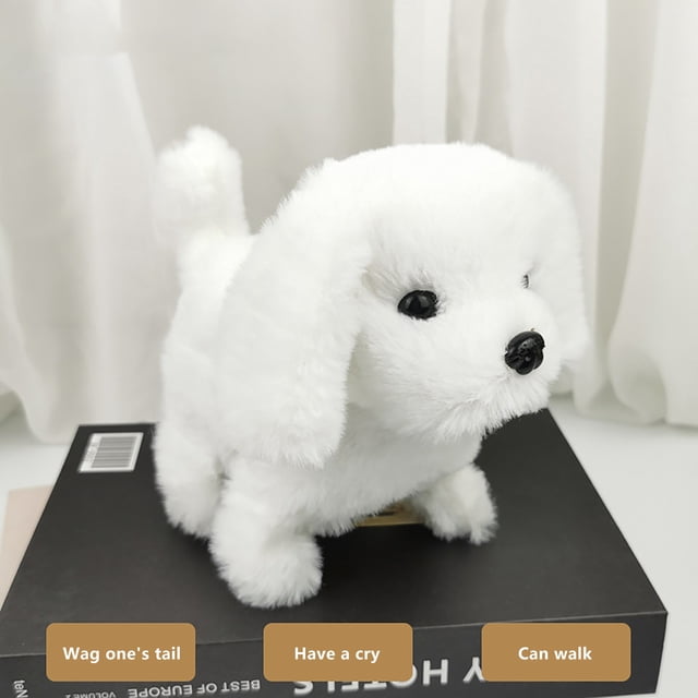 RXIRUCGD Jouets Chiot Électrique Simulation Peluche Animal de Compagnie Chien Peut Marcher Labrador Chien Jouet pour Enfants Peut Appeler Chien Jouet