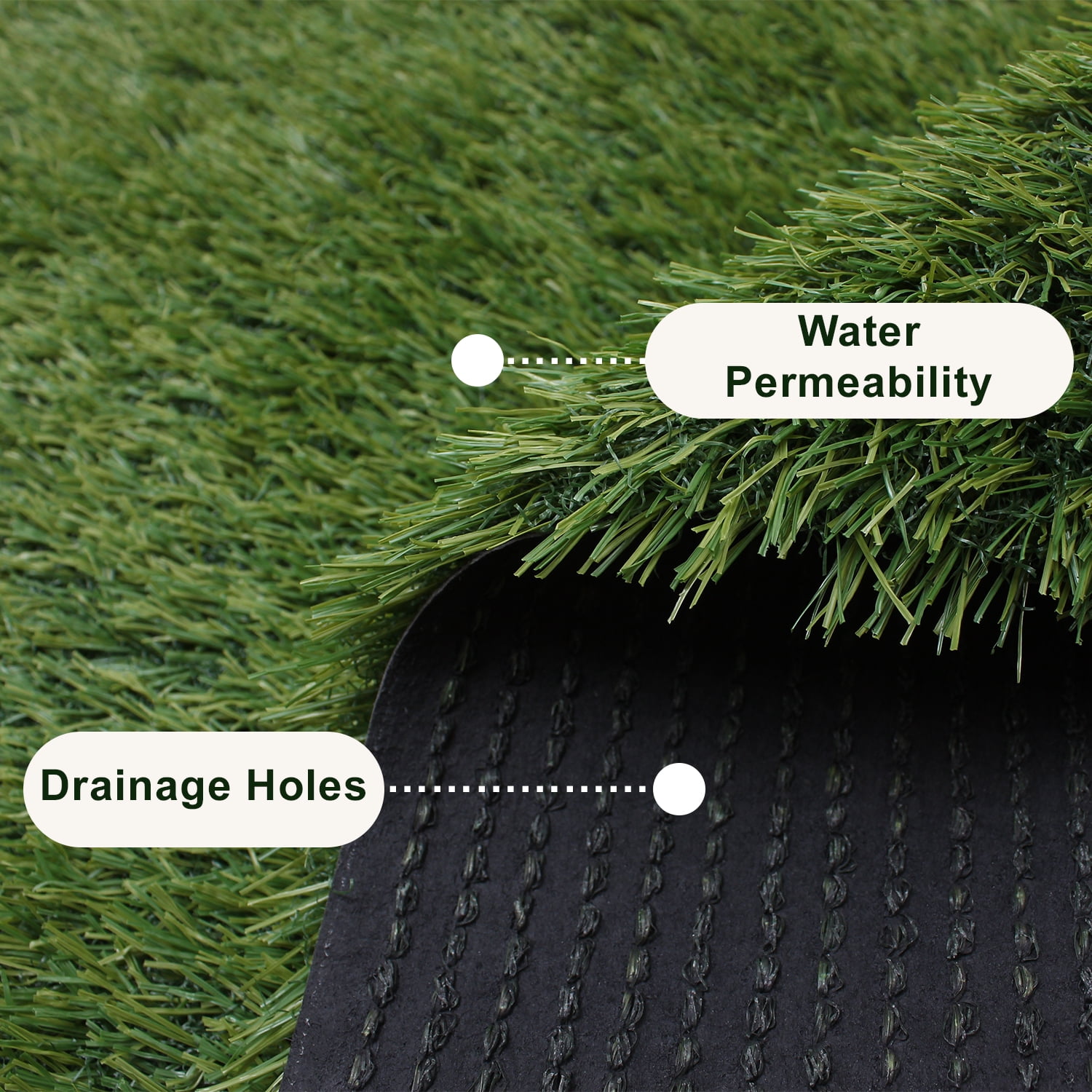 Tapis ECARPET En Gazon Artificiel Extérieur, Tapis De Pelouse Synthétique Durable Pour Patio Et Balcon, Vert