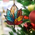 thumbnail image 4 of Meitianfacai Acrylic Flat Printing Leaves Christmas Decorations Christmas Tree Decorations Hanging Pendants, 4 of 5