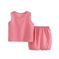 thumbnail image 2 of Gilet pour Garçons, Ensembles de Mode Garçons Décontractés Sans Manches Hauts Col Rond Col Bouton Shorts Imprimés, 2 of 3