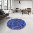 thumbnail image 4 of Ahgly Company Tapis d'Intérieur Lavable en Machine Carré Transitionnel Violet Améthyste Violet, 6 Pieds Carré, 4 of 7