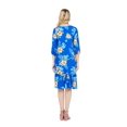 thumbnail image 3 of Women's Hawaiian 3/4 Sleeve Mermaid Ruffle Tunic Dress 2XL Hibiscus Blue, 3 of 5