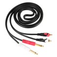 thumbnail image 3 of Audio Guitar Line Dual Male Jack Cable, Connect Unbalanced Telephone To Phono For High  Transmission, Enhanced Clarity For 2RCA To Double 6.35 Interface, 3 of 8