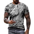 thumbnail image 2 of Weiqiqre T-shirt pour Homme Décontracté à Relief, Imprimé de Course, T-shirt Graphique, Extérieur, Quotidien, Vacances, Manches Courtes, Col Rond, Chandail à Porter au Quotidien, Extérieur, Rue et Centres de Villégiature, 2 of 6