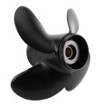 thumbnail image 3 of Outboard Propeller Outboard Accessory 10 3/8x13 Outboard Propeller High Thrust 4 Blades Aluminum Alloy Fit For  Outboard 35-60HP Engine, 3 of 8