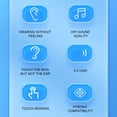 thumbnail image 4 of Écouteurs Bluetooth Rechargeables à Réduction de Bruit Hi-Fi, Longue Autonomie, Conception Confortable avec Pince d'Oreille, Bluetooth 5.3, Veille 800 H, 7 H d'Autonomie, Écouteur à Oreille Ouverte, 4 of 8