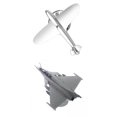 thumbnail image 1 of 1:72 Avion de Chasse Rafale Modèle Air Force Moulé sous Pression Déco Cadeau, 1 of 8