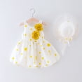thumbnail image 2 of Vêtements d'Été pour Bébés Filles, Tout-Petits, Mignon, Sans Manches, Robes à Imprimé Floral, Ensemble avec Chapeau, Robe de Plage pour Enfants, 2 of 4