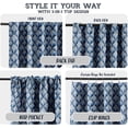 thumbnail image 3 of Vargottam 84 Inch Rod Pocket/Back Tab Cotton Curtains for Windows and Doors- Light Filtering Cotton- Light Filtering Drapes For Doors- Set of 2 Panels, 52"x84"- Monochrome Tropical Print (Blue), 3 of 8