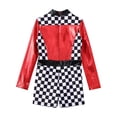 thumbnail image 4 of Aislor Combinaison de Course pour Filles, Combinaison pour Enfants Pilote de Course, Justaucorps à Manches Longues, Tenue de Course d'Halloween Carnaval, Rouge 8, 4 of 7
