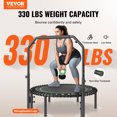 thumbnail image 2 of 40" Foldable Mini Fitness Trampoline Adults Exercise Rebounder with Handle, 2 of 9