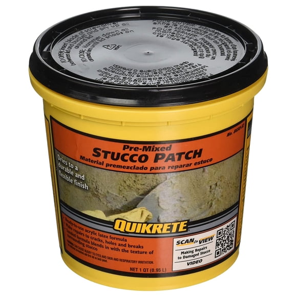 QUIKRETE Pre Mixed Stucco Patch Exterior Wall Repair for Cracks and Holes