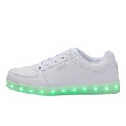 Korean Style Women LED Luminous Sneakers USB Rechargeable Light Up Athletic Walking Shoes Low Top Casual Sportswear