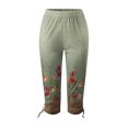 thumbnail image 4 of Womens Relaxed Fit Cargo Pants by Generic XL Solid Black Casual Capris, Drawstring, Cropped, Lightweight, 1 Count, 4 of 5