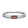 thumbnail image 1 of East-West Stackable Baguette Birthstone Ring - Garnet (January), 1 of 5