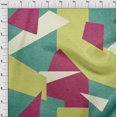 thumbnail image 4 of oneOone Cotton Cambric Teal Green Fabric Geometric Abstract Random Shapes Sewing Craft Projects Fabric Prints By Yard 42 Inch Wide, 4 of 4