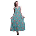 thumbnail image 1 of Bimba Robe Longue pour Femmes en Rayonne à Imprimé Floral Chic Bohème d'Été Maxi de Plage - XX-Grand, 1 of 5
