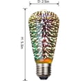 thumbnail image 2 of Ampoules Feux d'Artifice Infini 3D Lumière Effet Feux d'Artifice ST19 Ampoule DEL E27 Étoile Lampe Edison Feux d'Artifice Décoration Jour de Noël bar Ampoule Feux d'Artifice Fête Maison Fête de Noël H,B,2 Pcs, 2 of 6